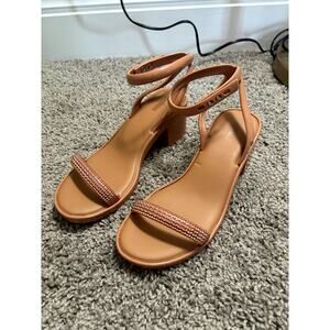 Melissa Block Heel Rhinestone Sandals